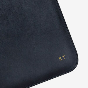 A4 Leather Zip Compendium Black Monogramming