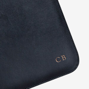 A4 Leather Zip Compendium Black Monogramming