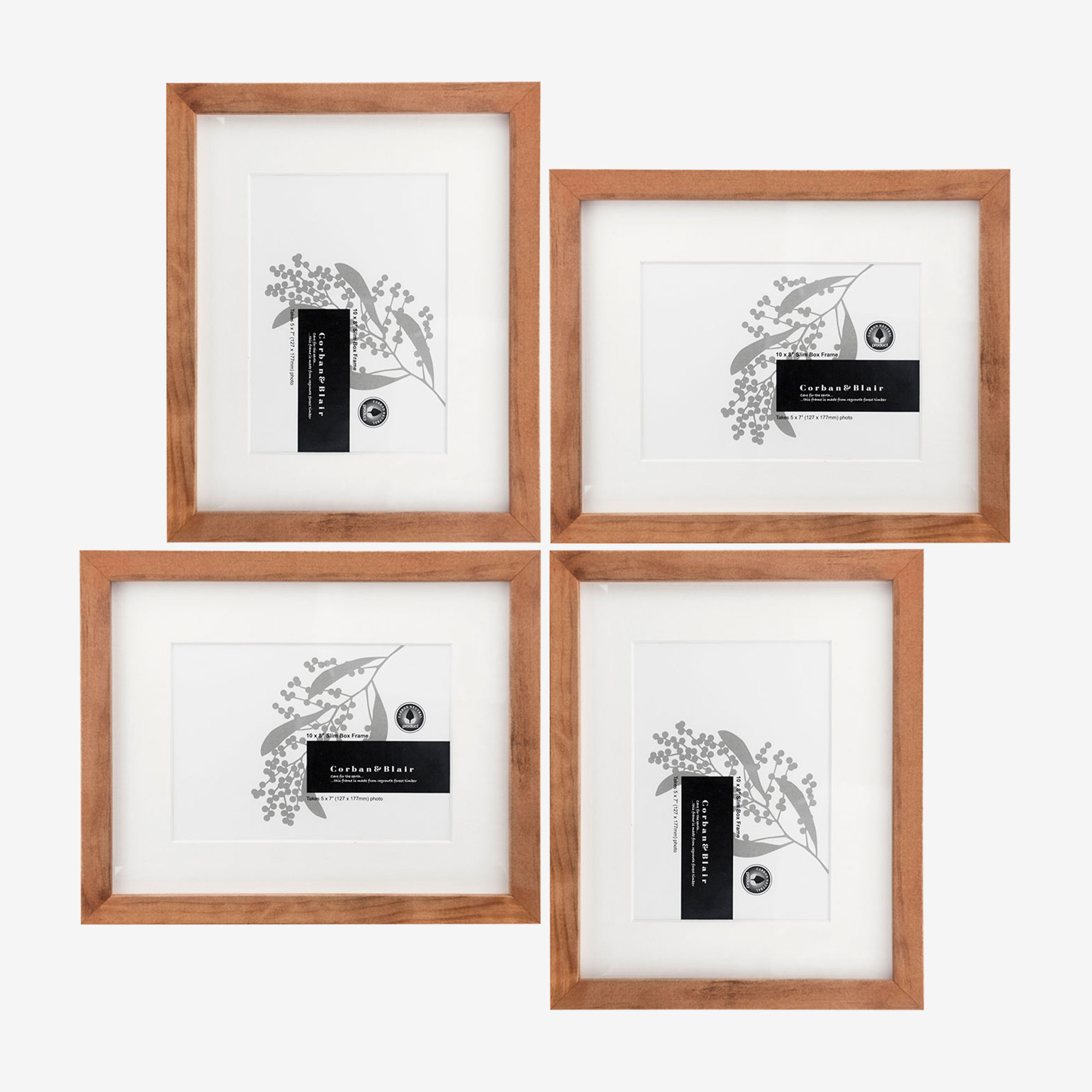 4 Piece 5x7" Slim Box Frame Gallery Wall Set