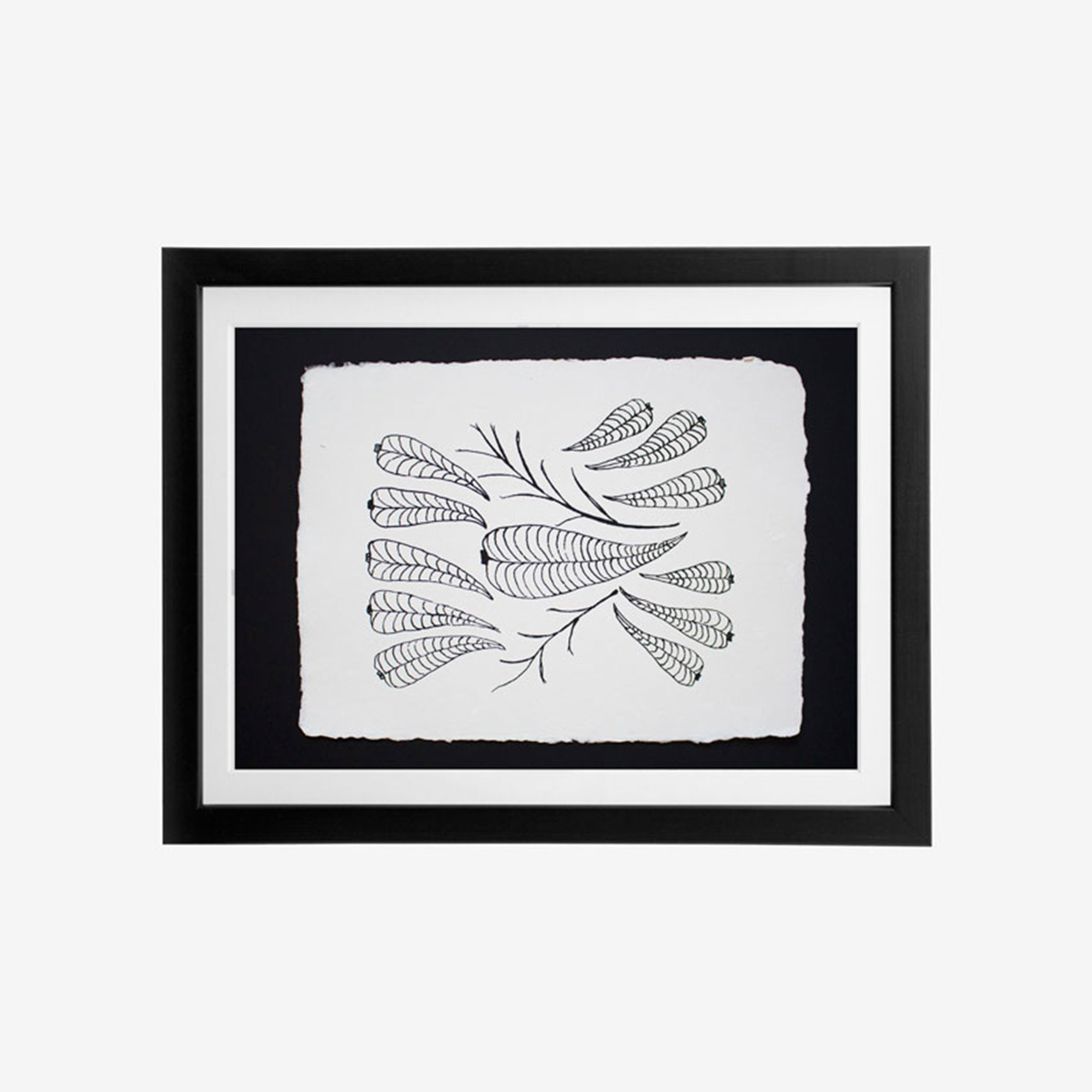 Euraba Framed Artwork, Special Edition, Eurah Leaves, Aunty Adrienne Duncan