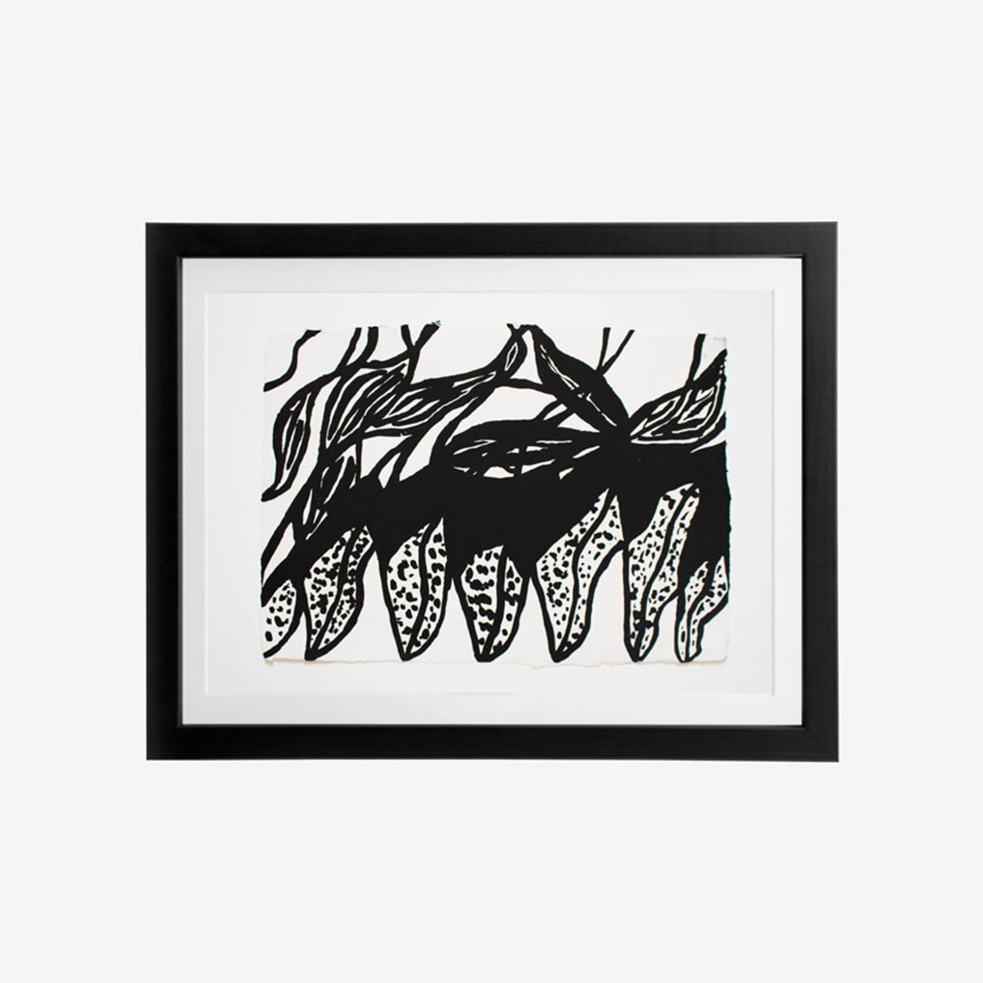 Euraba Framed Artwork, Special Edition, Eurah Leaves No 2, Aunty Adrienne Duncan