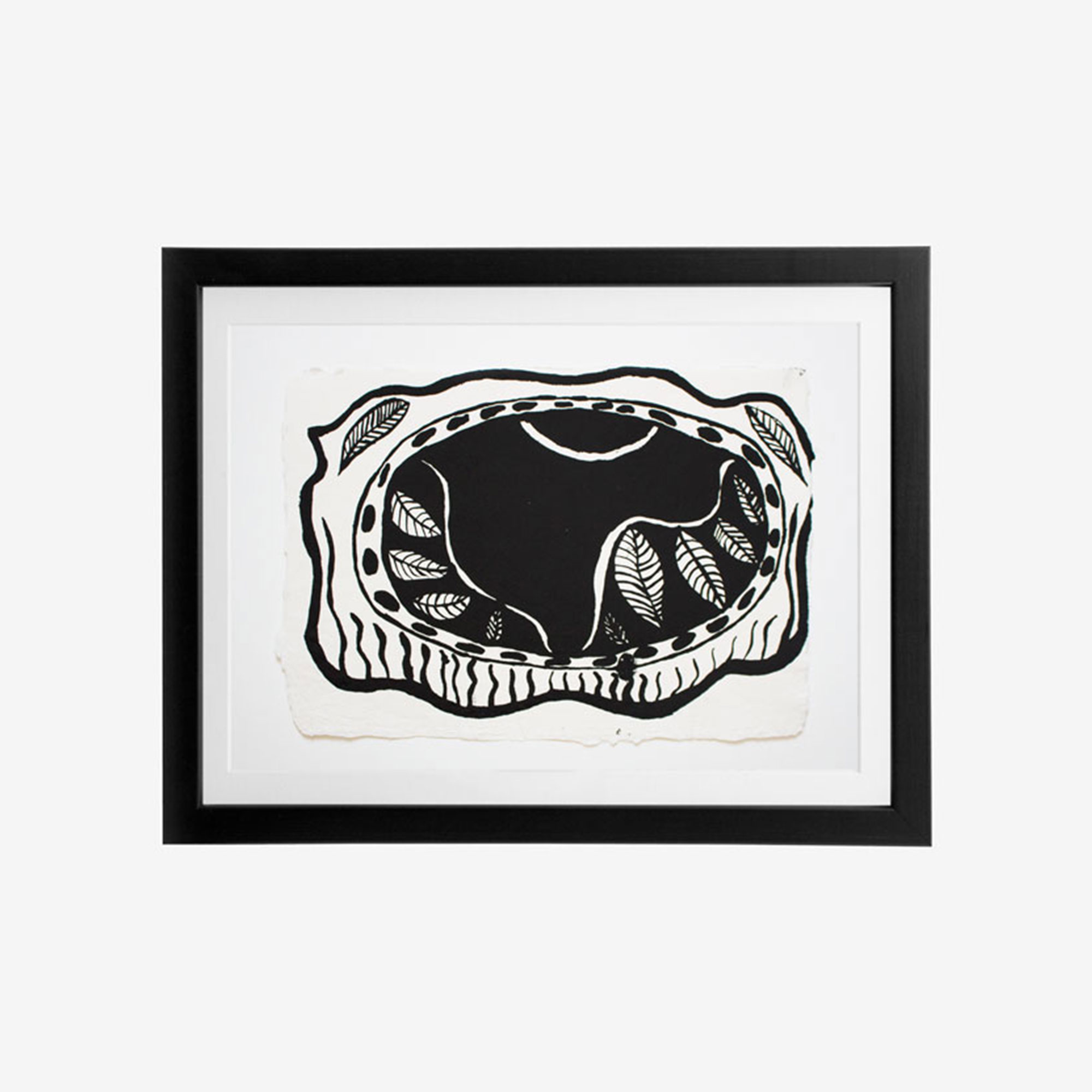 Euraba Framed Artwork, Special Edition, Gumble Leaves - Bush Medicine, Aunty Adrianne Duncan