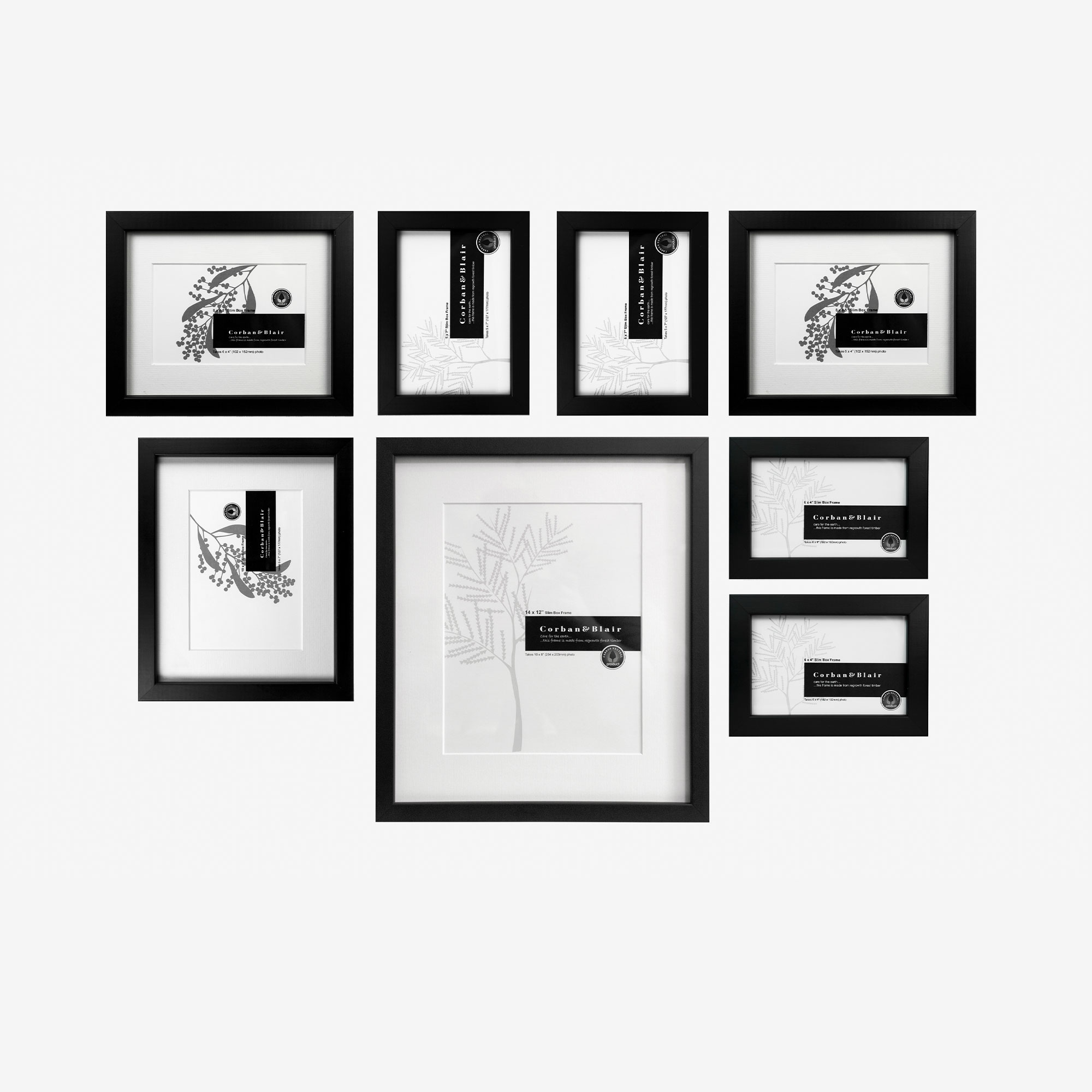8 Piece Slim Box Frame Gallery Wall Set