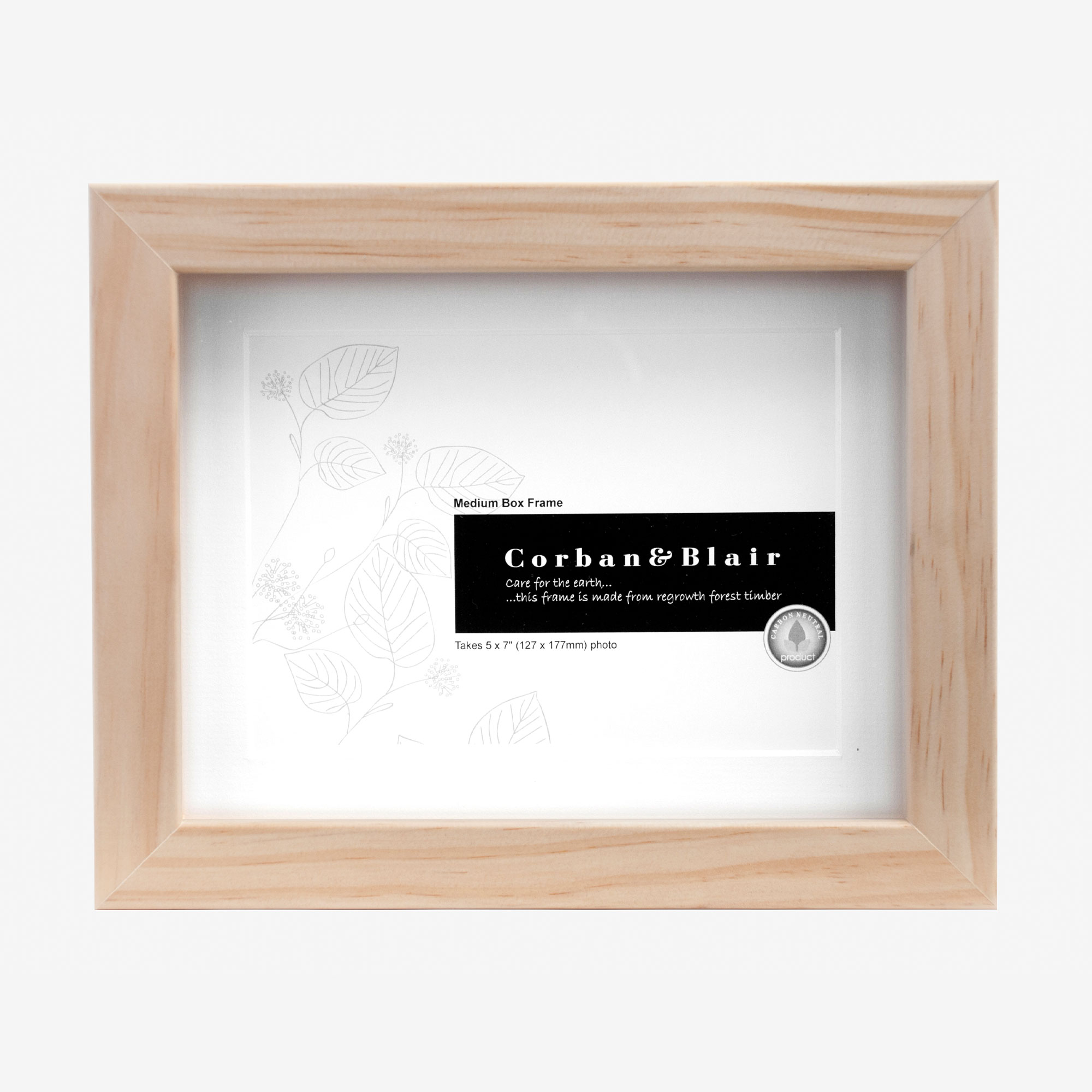 5x7 Box Frame natural