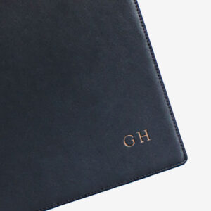 A4 Slim Leather Compendium Black Monogramming