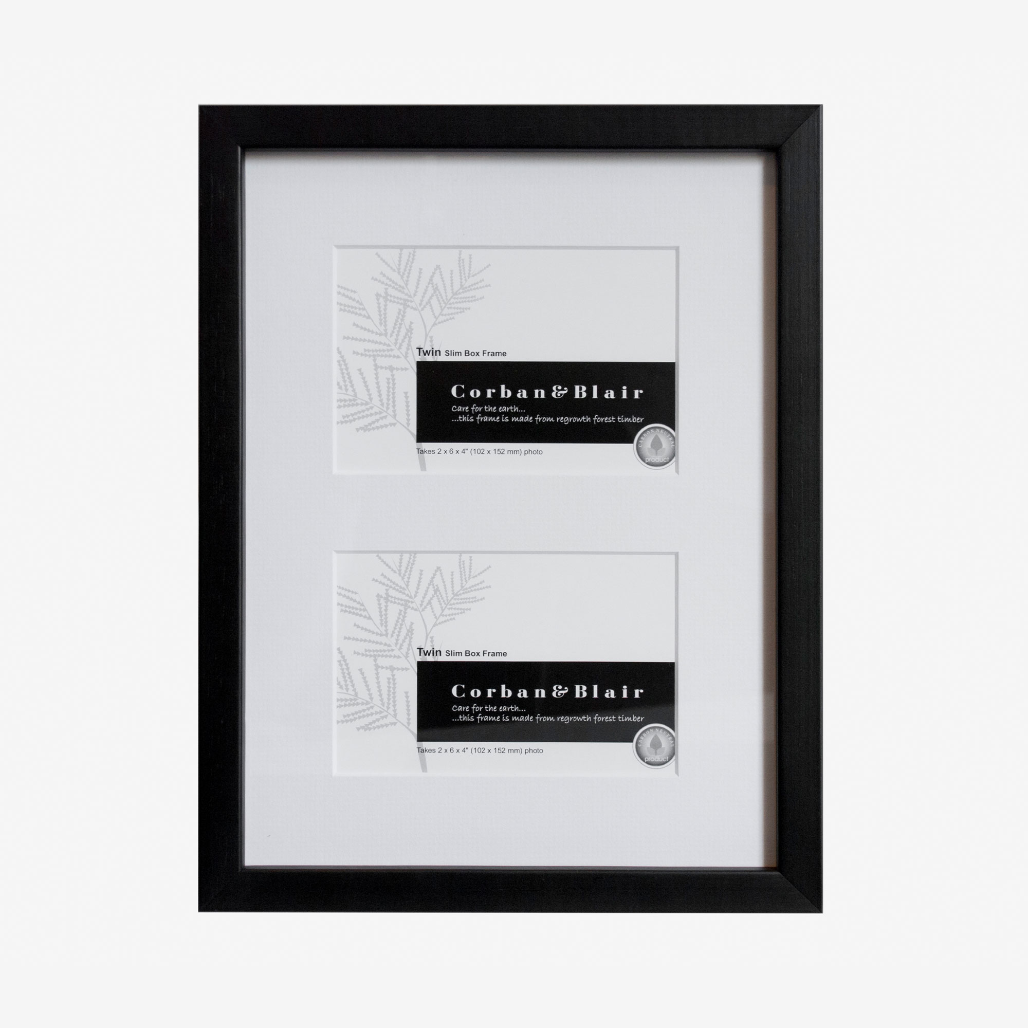 Twin Slim Box Frame with 6x4" mat