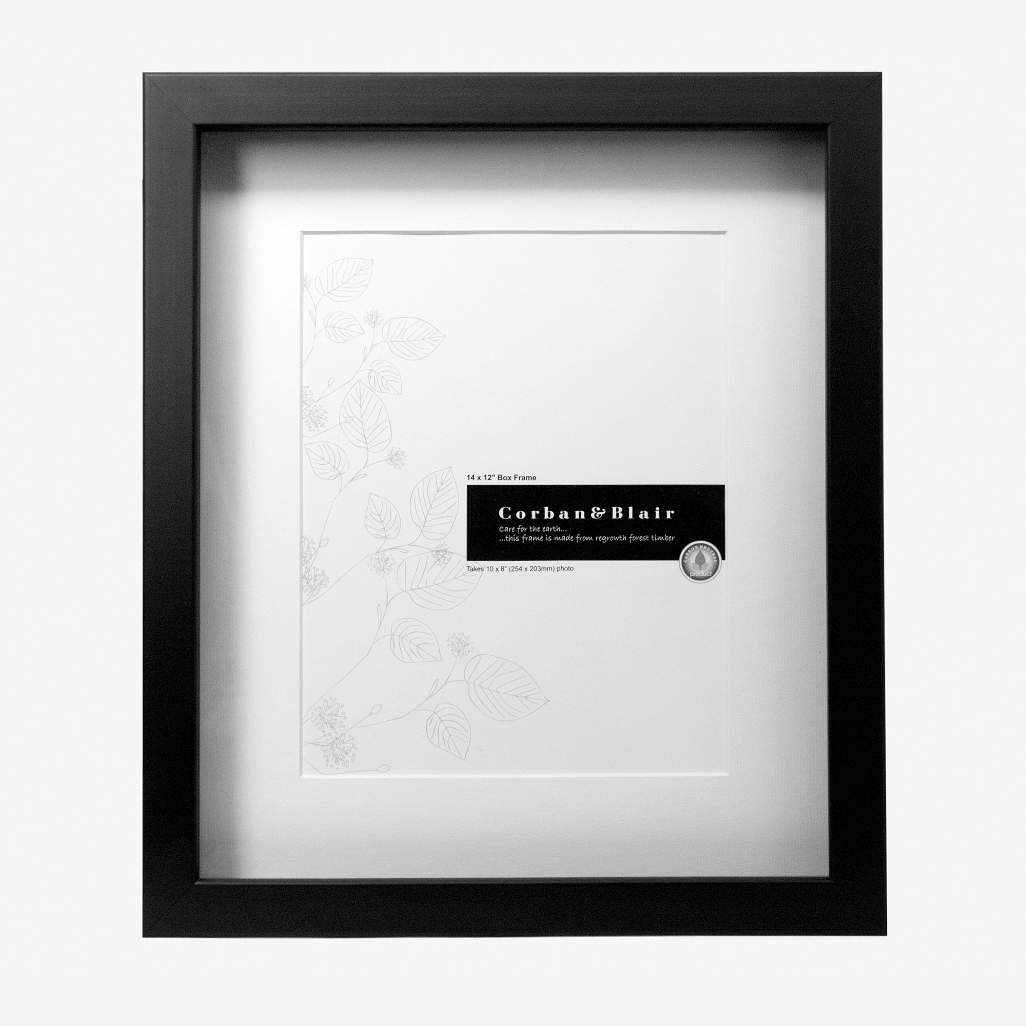 Box Frame 14x12" With 10×8″ Mat