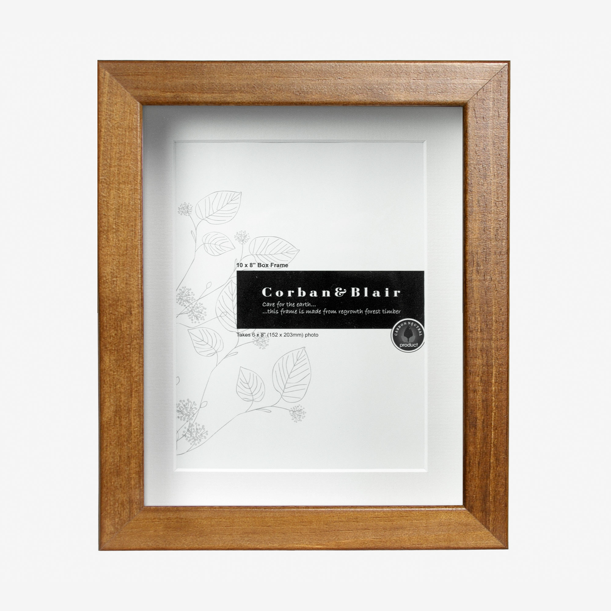 Box Frame 10x8" With 6×8″ Mat