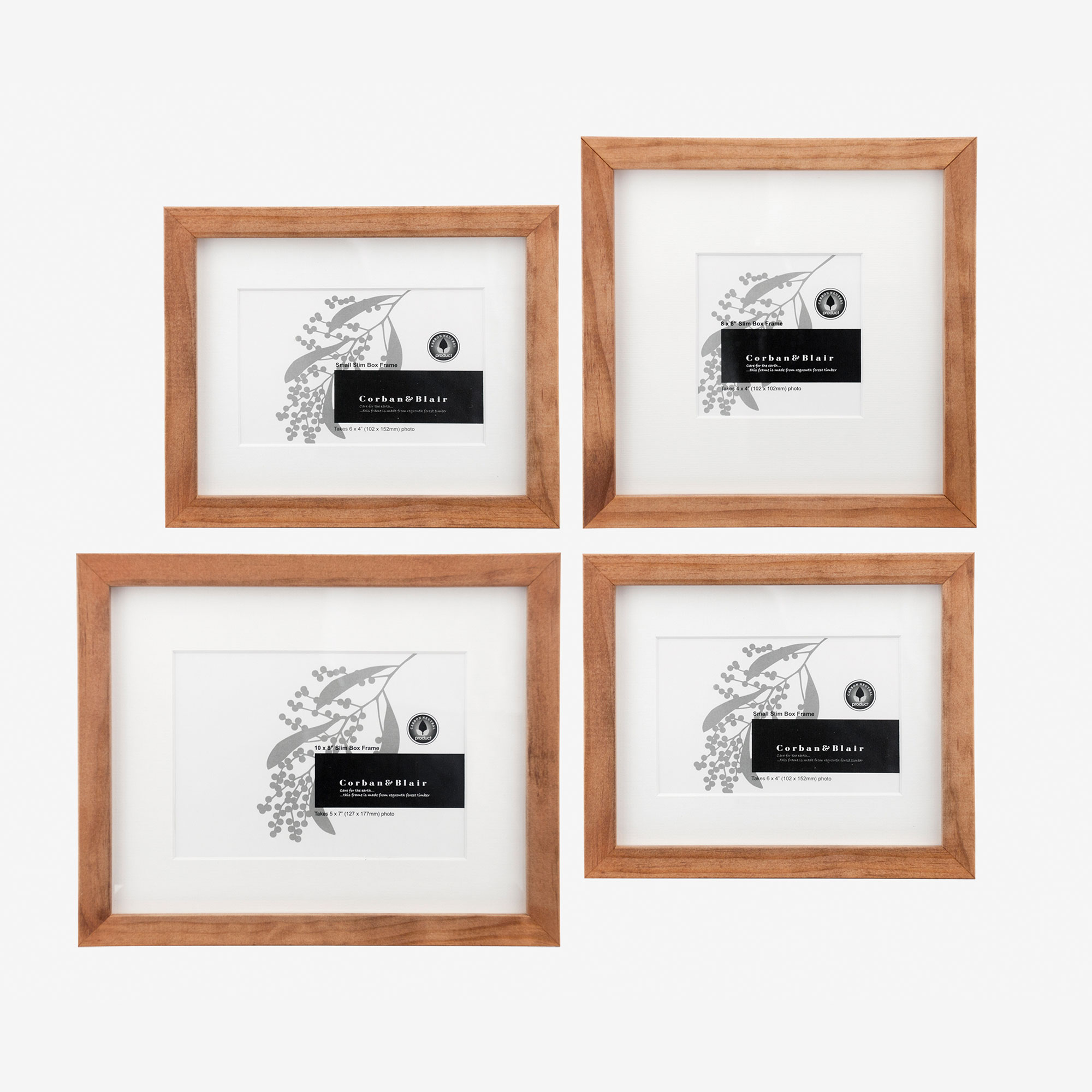 4 Piece Slim Box Frame Gallery Wall Set