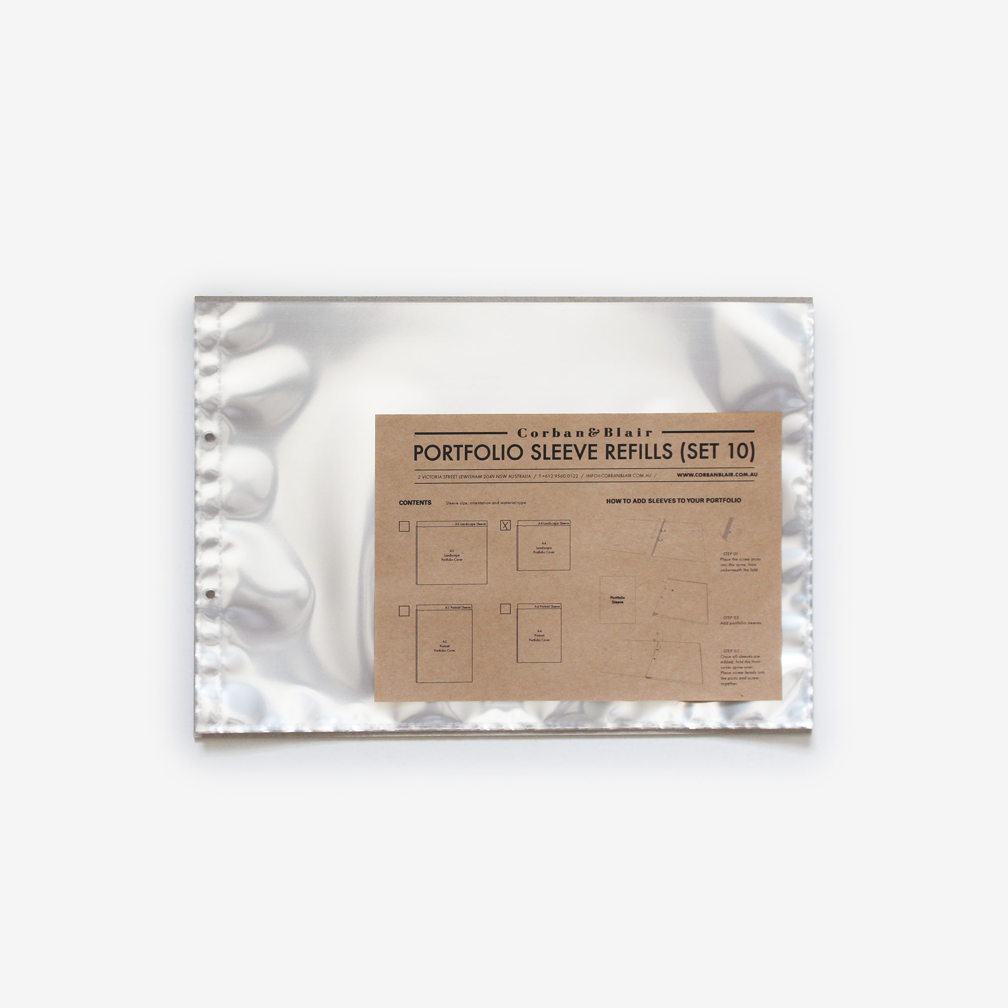 A4 Landscape Portfolio Sleeves (Set of 10)