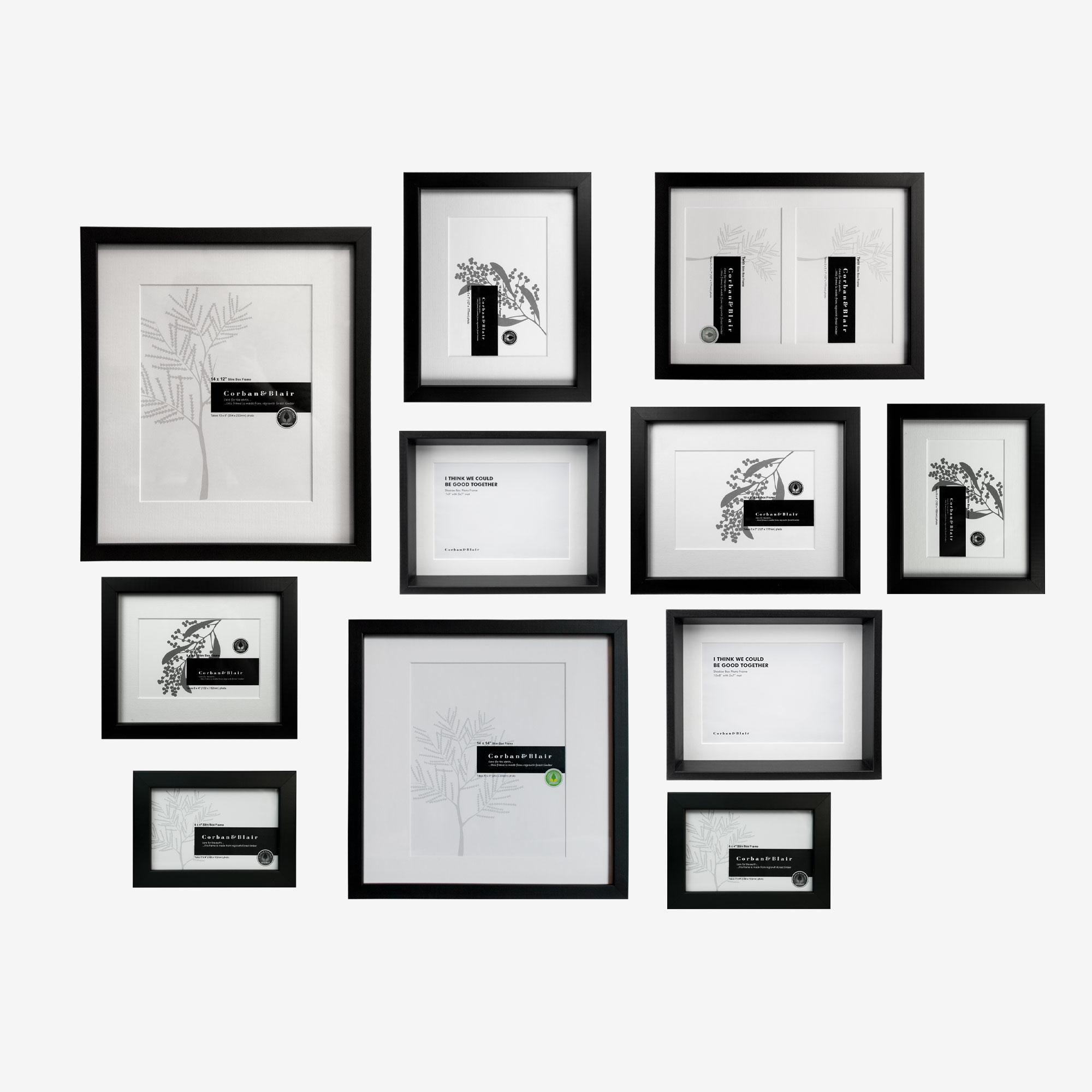 11 Piece Mixed Frame Gallery Wall Set Corban & Blair