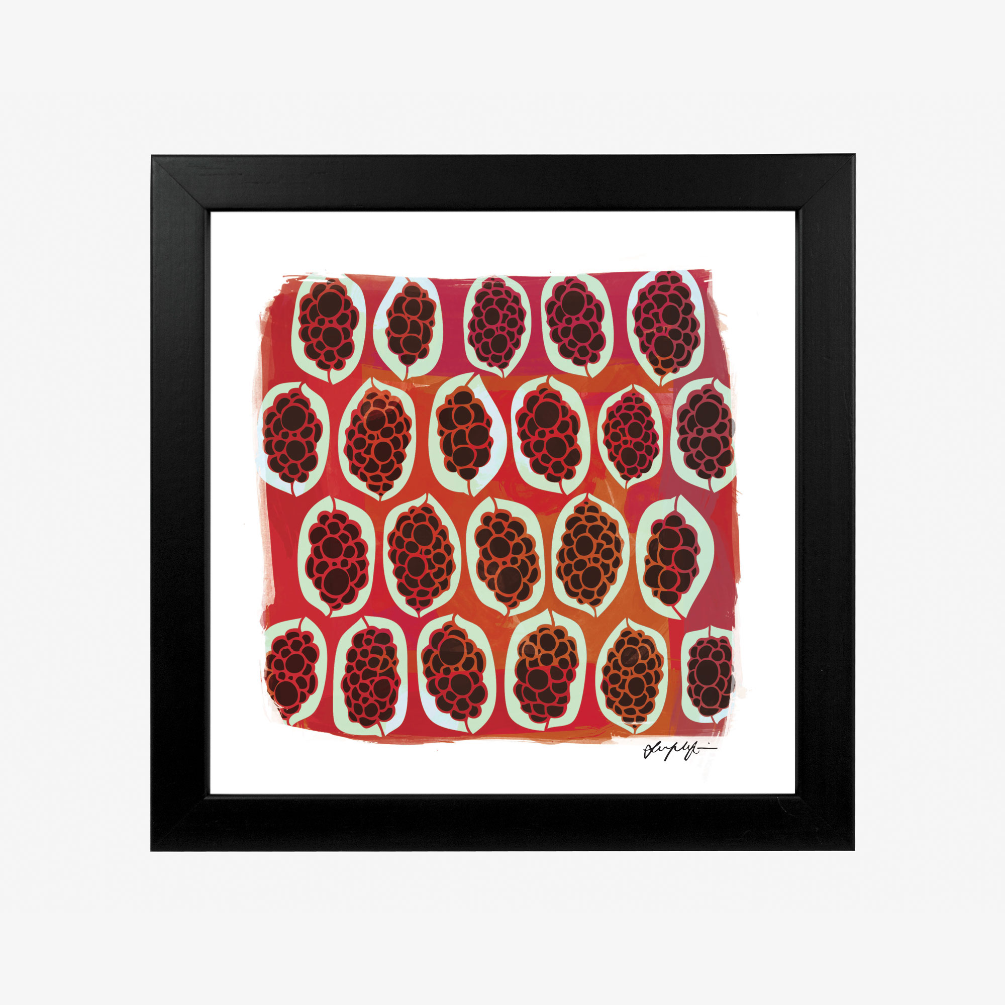 8x8" Framed Print, Red GWIBIIRR by Lucy Simpson