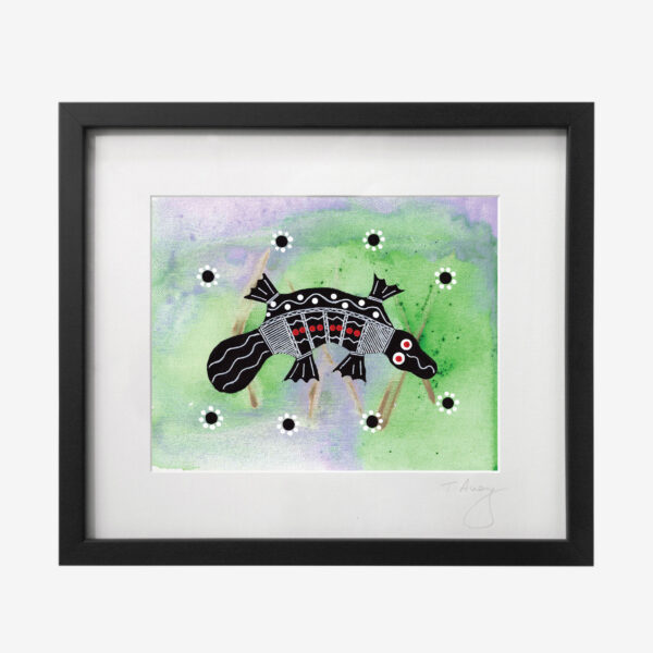 Thomas Avery Framed Art Platypus Green