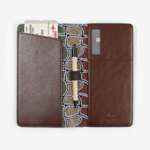Thomas Avery Mayan Travel Wallet Brown