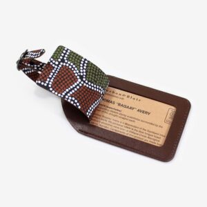 Thomas Avery Mayan Luggage Tag Brown
