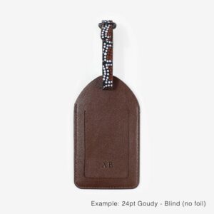 Thomas Avery Mayan Luggage Tag Brown