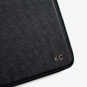 A5 Zip Compendium Black Monogramming