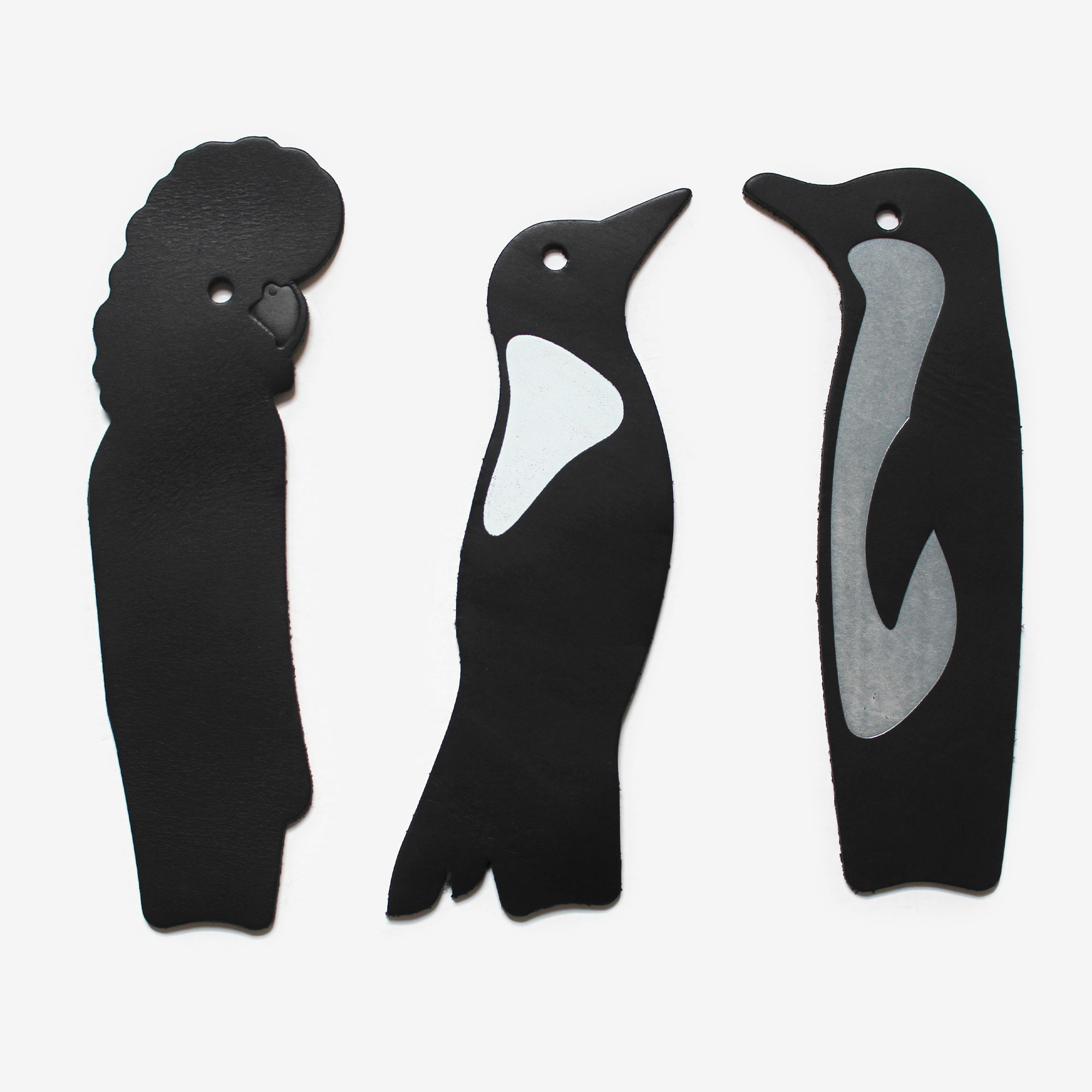 Australian Animals Bookmark Set - Black Cockatoo, Fairy Penguin, Magpie