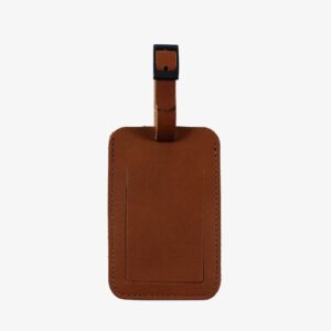 Genuine leather luggage tag