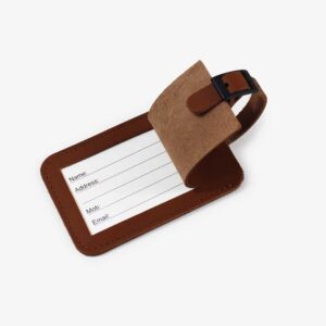 Genuine leather luggage tag