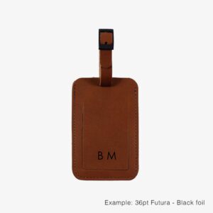 Genuine leather luggage tag
