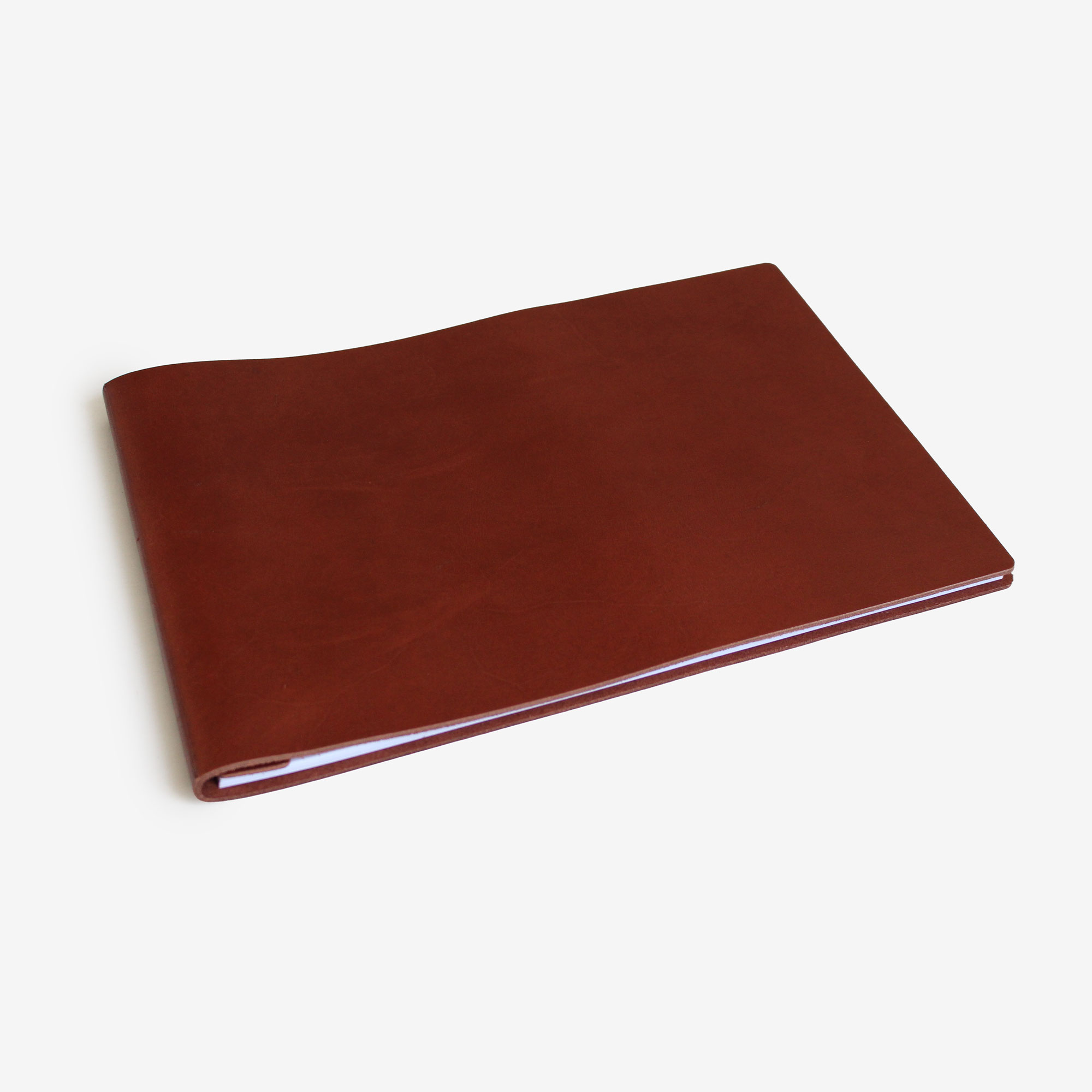 Artisan Leather Guest Book with Printed Pages