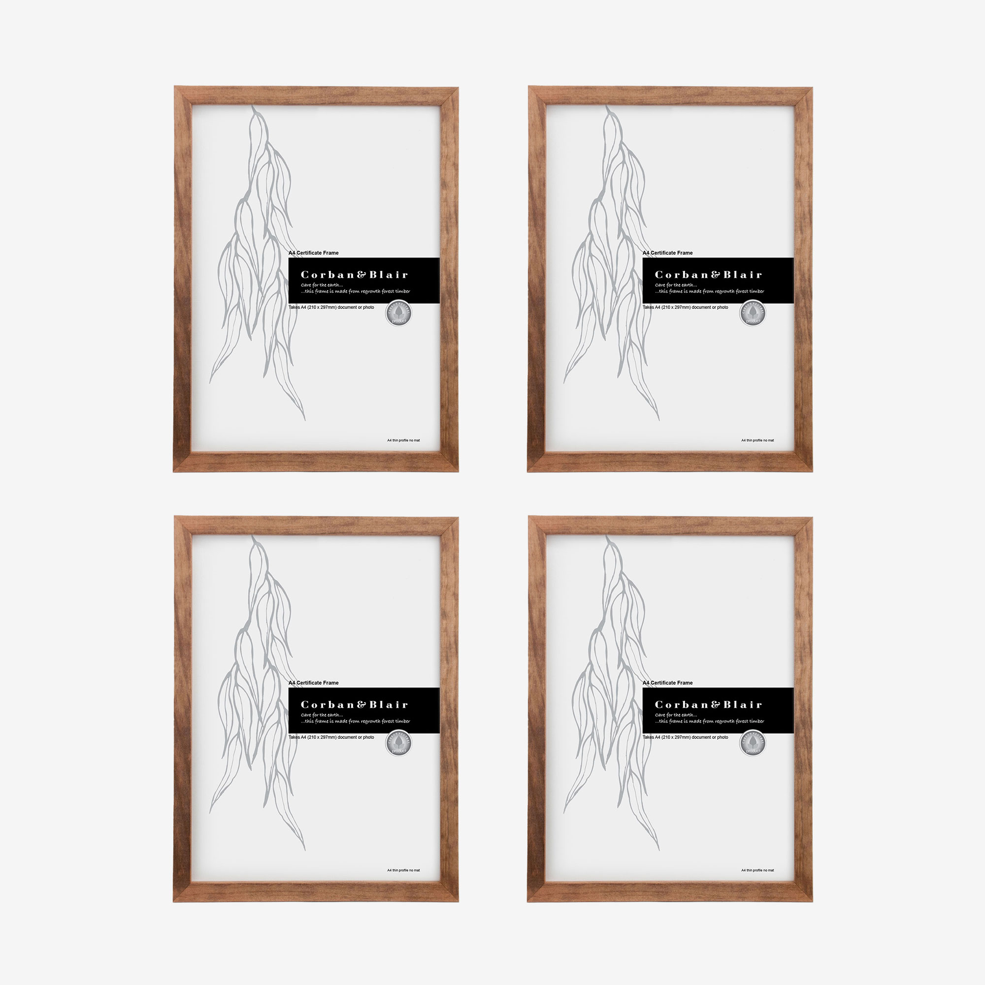 4 Piece A4 Poster Frame Gallery Wall Set