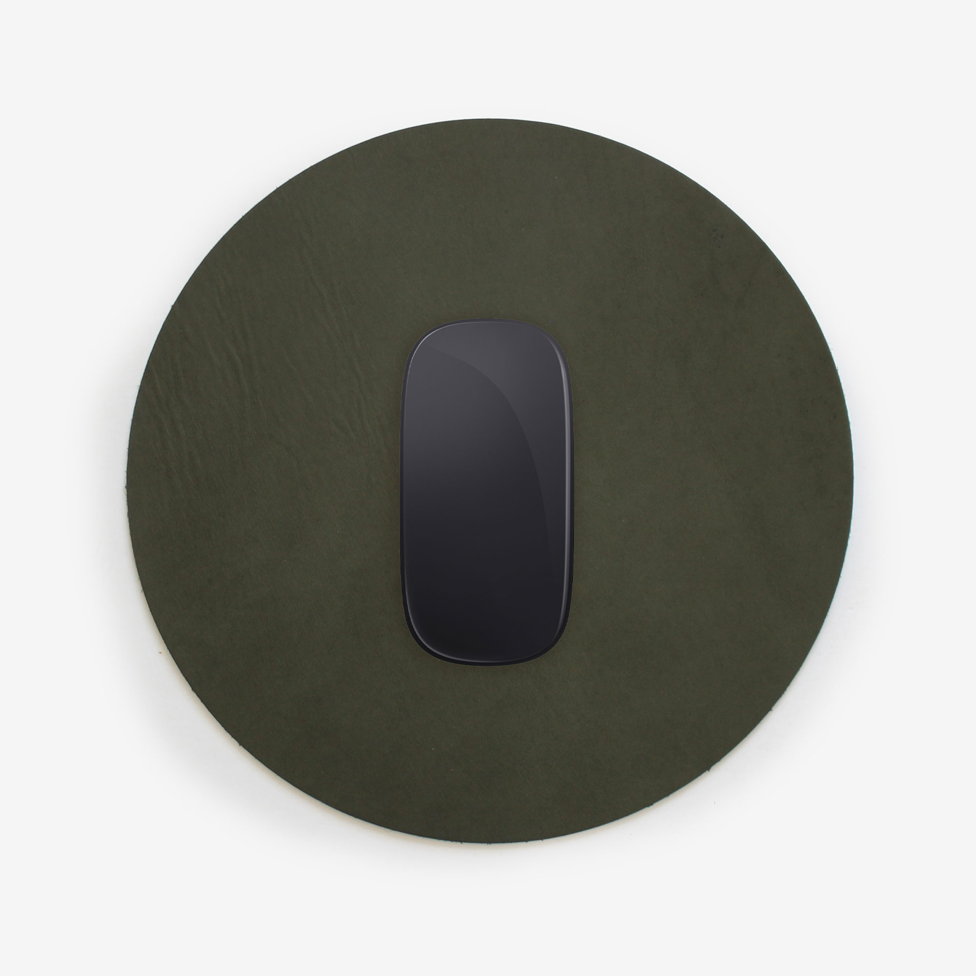 Artisan Leather Round Mouse Pad