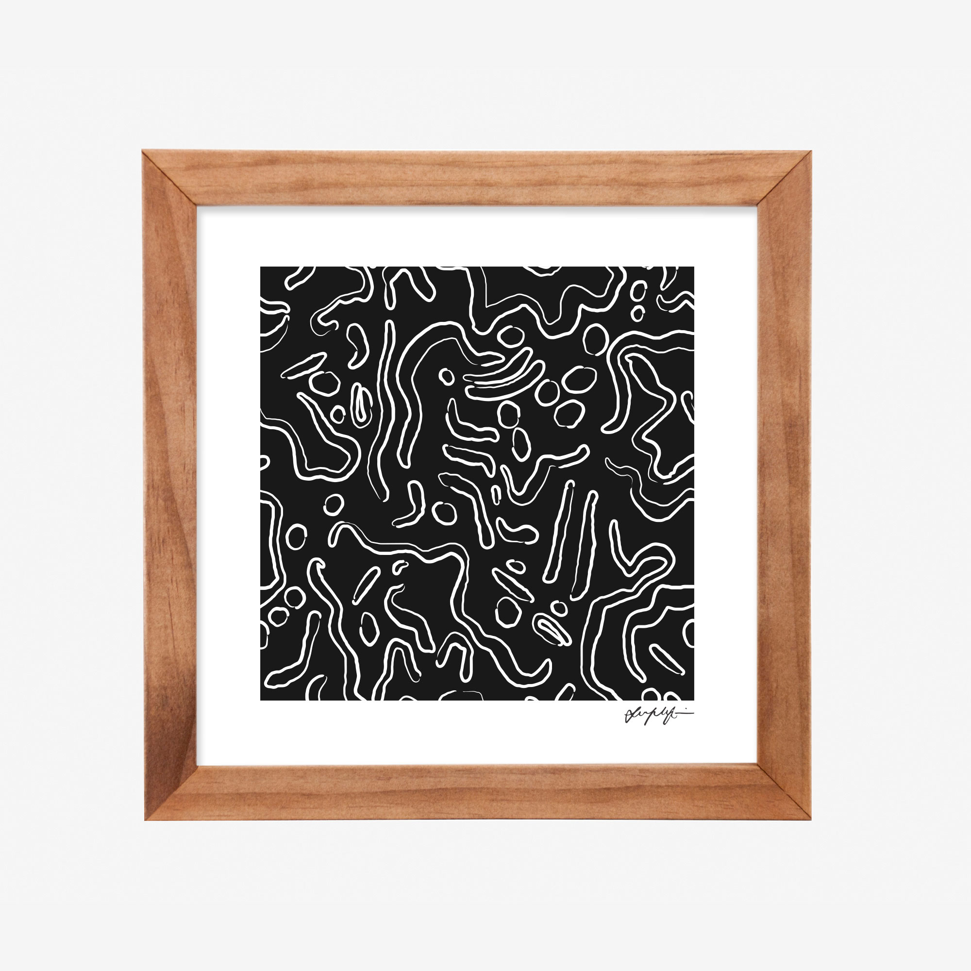 8x8" Framed Print, Yawa-li by Lucy Simpson