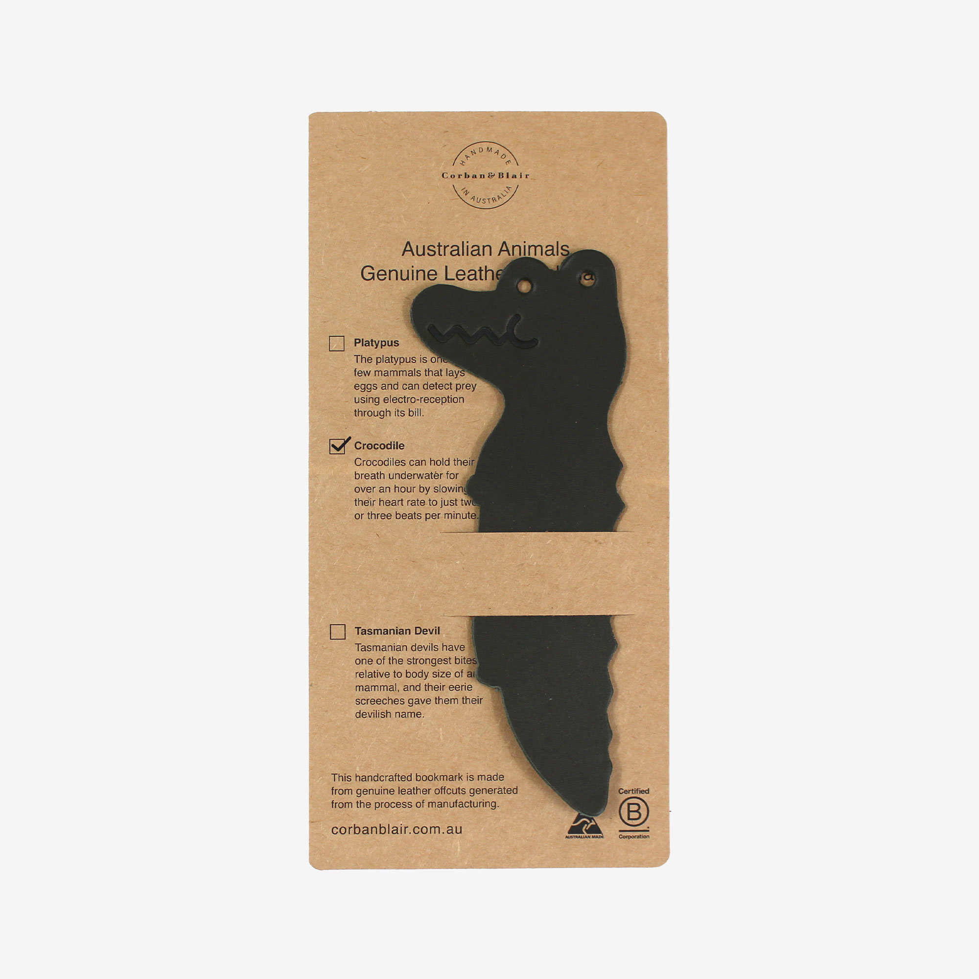 Australian Animals Bookmark - Crocodile