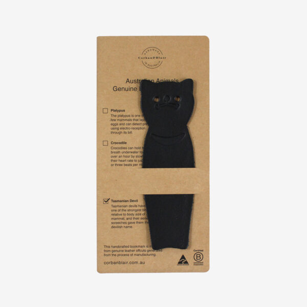 10143-Australian-Animal-Leather-Bookmarks-tasmanian-devil-black-1