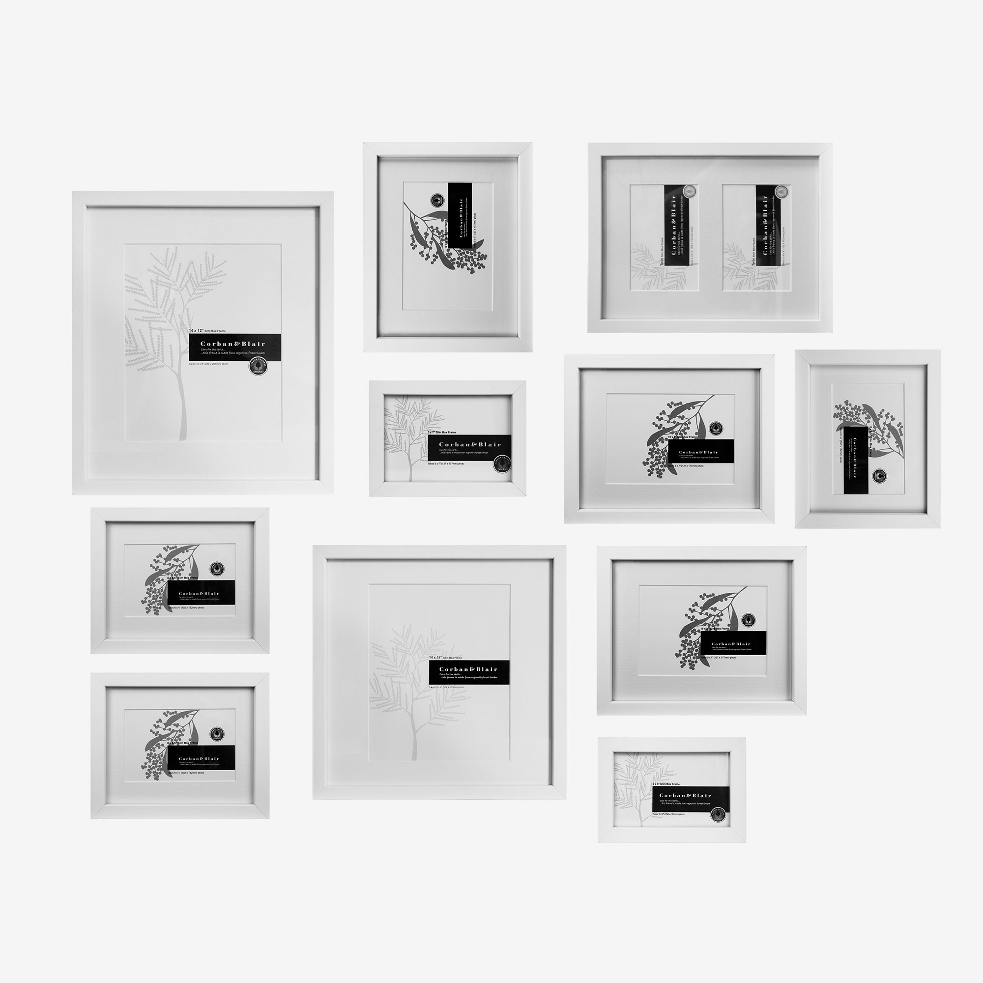 11 Piece Slim Box Frame Gallery Wall Set