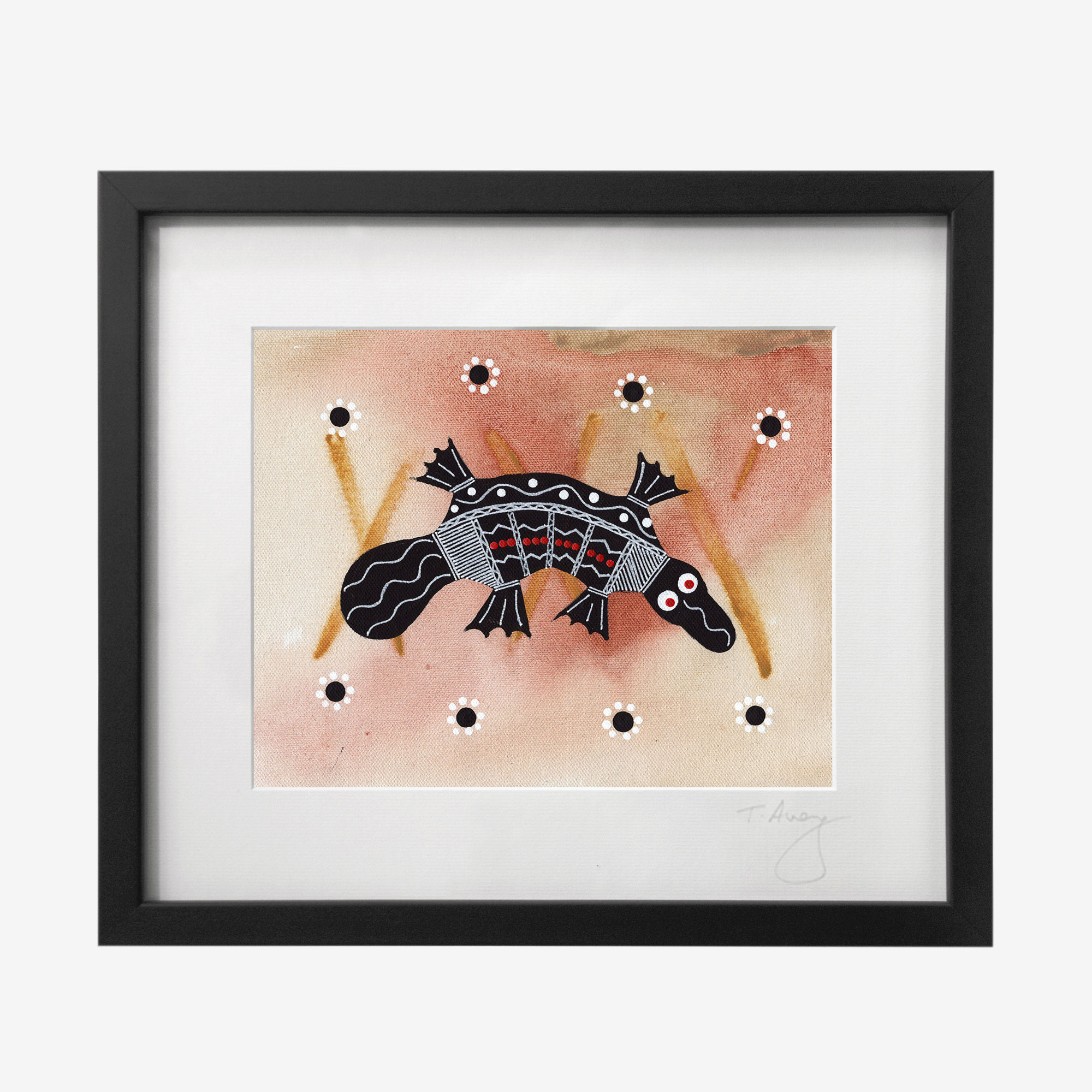 Thomas Avery Framed Print Platypus Ochre