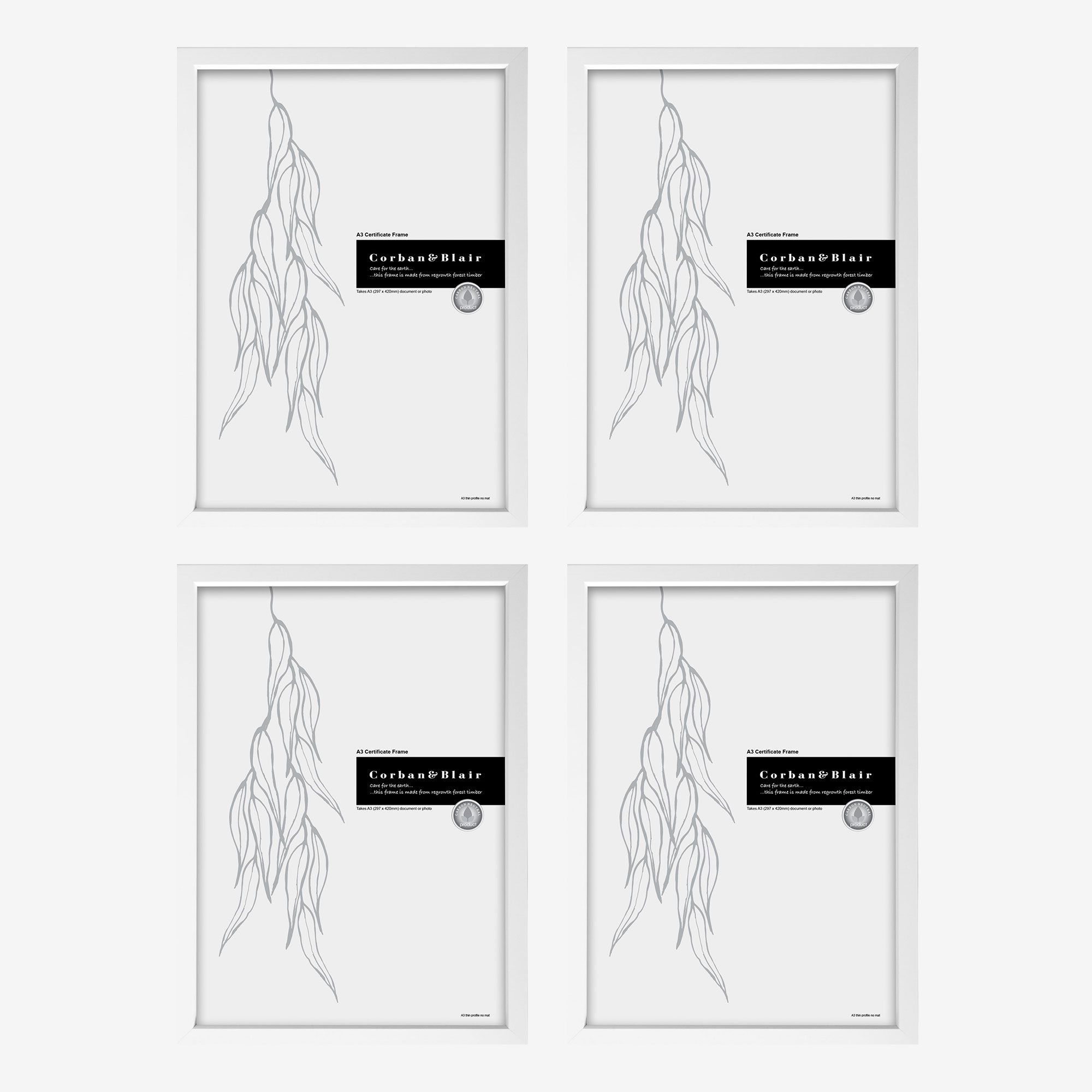 4 Piece A3 Poster Frame Gallery Wall Set