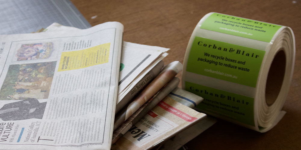 Reuse, reduce, recycle, packaging label