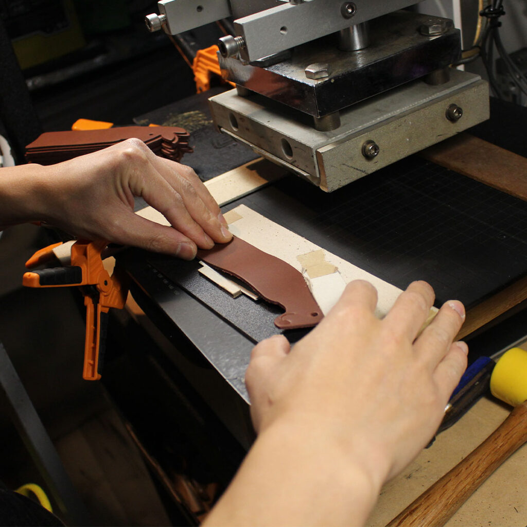 Monogramming, blocking, logo stamping, machine