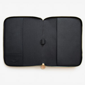 A5 Compendium Black with Gold Zipper