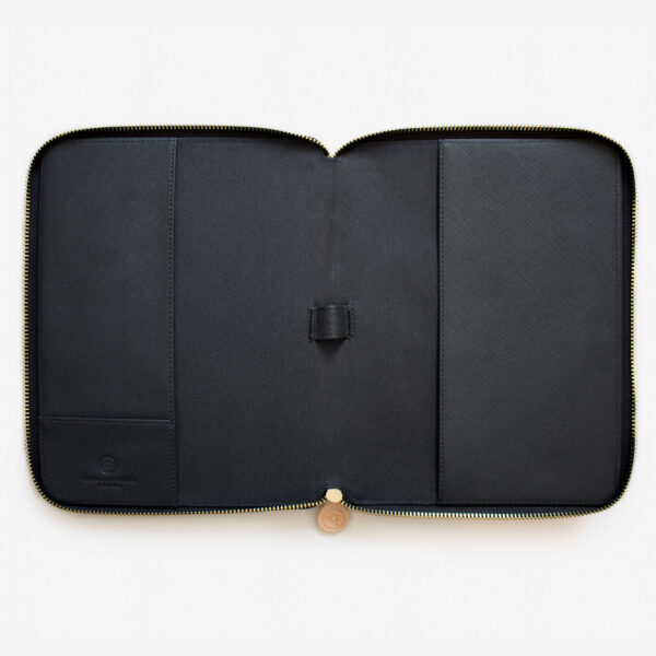 A5 Compendium Black with Gold Zipper