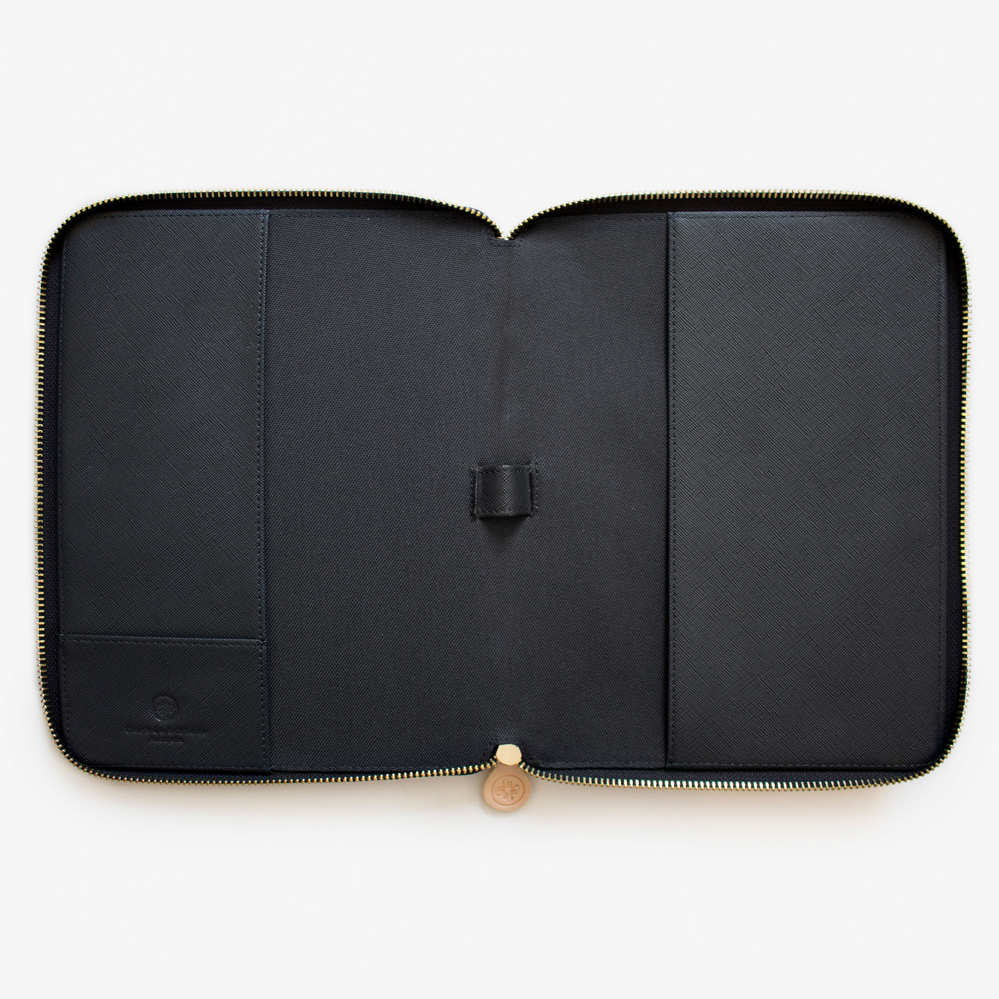 A5 Compendium Black with Gold Zipper
