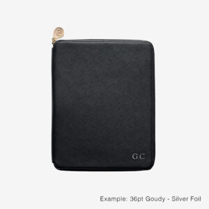 A5 Compendium Black with Gold Zipper