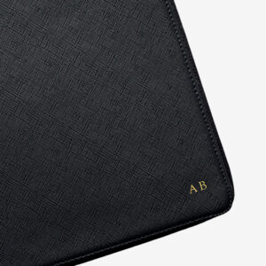 A5 Zip Compendium Black Monogramming