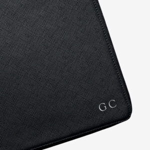A5 Zip Compendium Black Monogramming