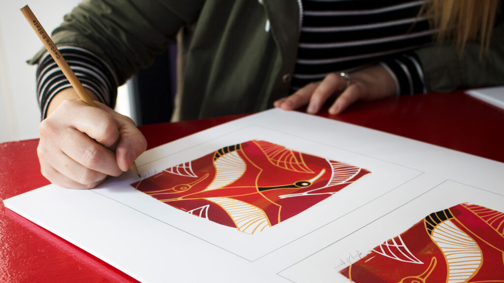 Lucy Simpson Signing Artwork