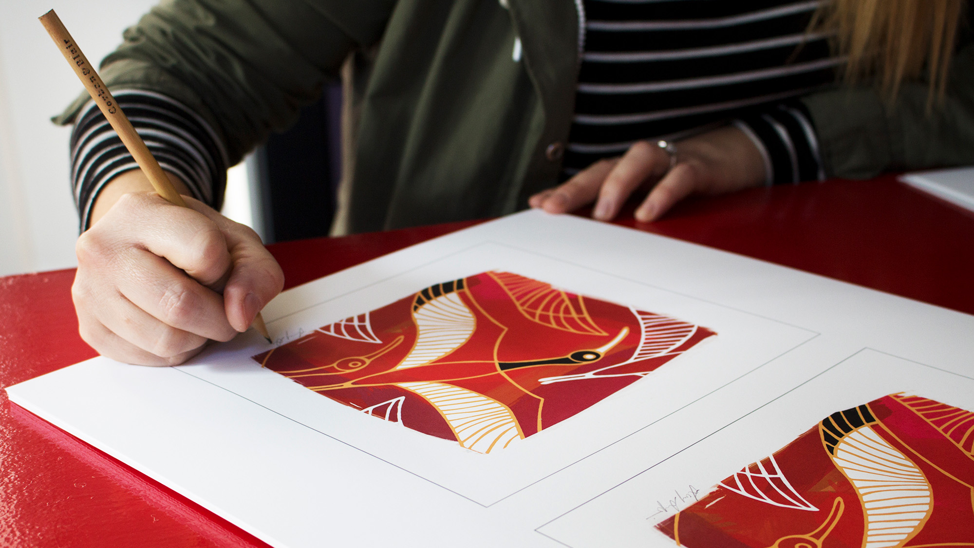 Lucy Simpson Signing Artwork